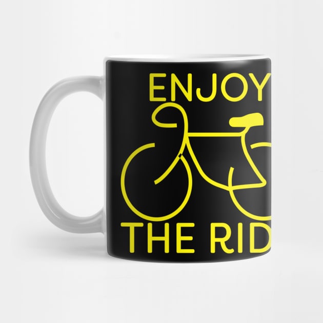 Enjoy The Ride Bike Yellow Cyclist Gift by ballhard